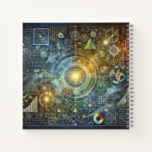 Kosmische Geometrie & wissenschaftliche Harmonie Notizbuch