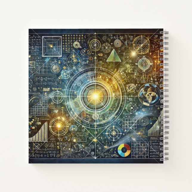 Kosmische Geometrie & wissenschaftliche Harmonie Notizbuch (Rückseite)