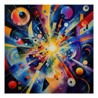 Kosmische geometrische Explosion Abstrakt