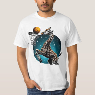 Kosmische Giraffe Slam Dunk - Galaktische Basketba T-Shirt