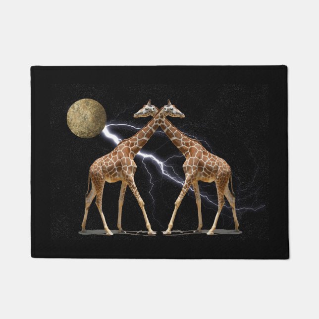 KOSMISCHE GIRAFFEN FUßMATTE (Vorderseite)