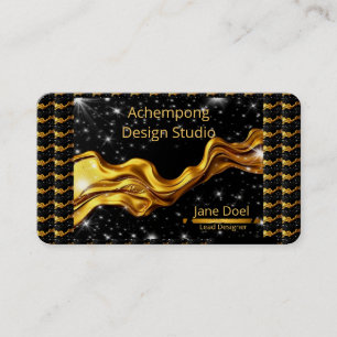 Kosmische Gold Abstract Modern Founder Visitenkarte
