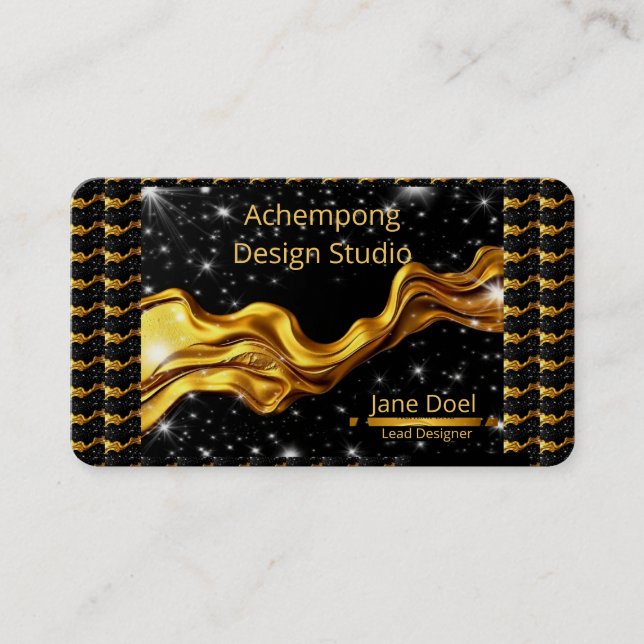 Kosmische Gold Abstract Modern Founder  Visitenkarte (Vorderseite)