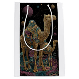 Kosmische goldene Kamel-Duo Mittlere Geschenktüte