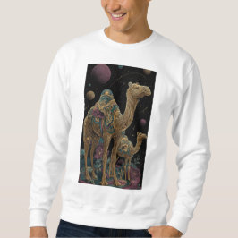 Kosmische goldene Kamel-Duo Sweatshirt
