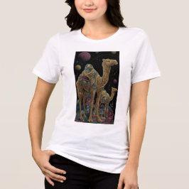 Kosmische goldene Kamel-Duo Tri-Blend Shirt