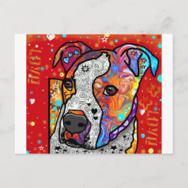 Kosmische Grube Bull - Helle Farben - Geschenkidee Postkarte