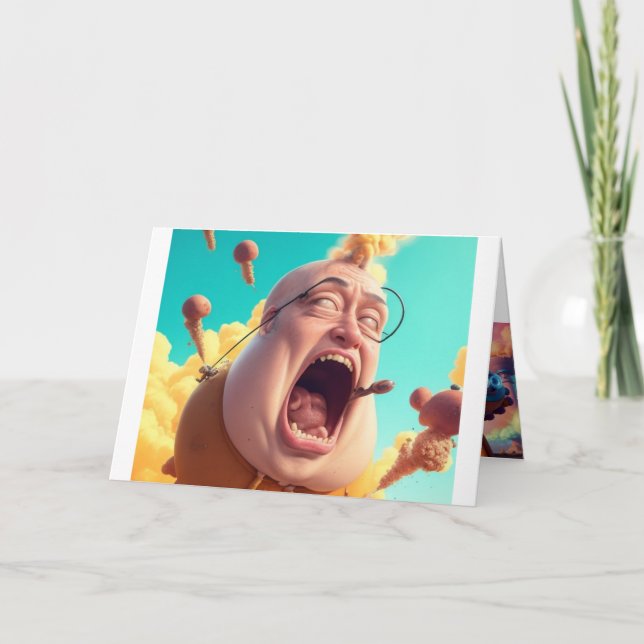 Kosmische Grüße von den Farting Weido-Außerirdisch Karte (Vorderseite)