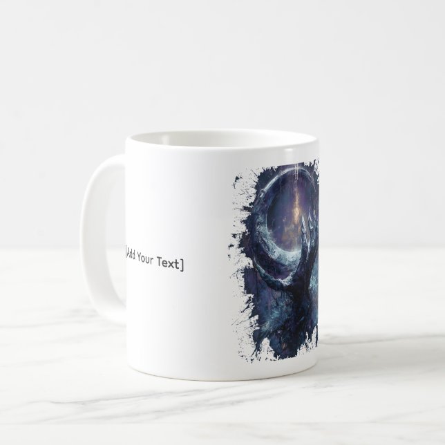 Kosmische Hand Dark Fantasy Kaffeetasse (Vorderseite Links)