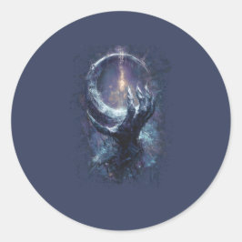 Kosmische Hand Dark Fantasy Runder Aufkleber