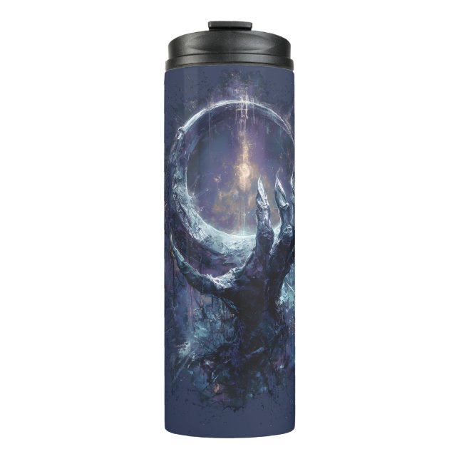 Kosmische Hand Dark Fantasy Thermosbecher (Vorderseite)