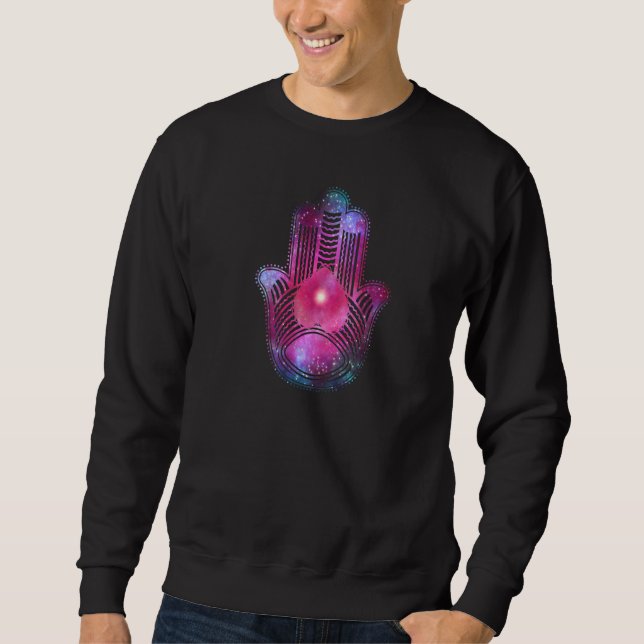 Kosmische Hand Spirituelle Buddha Zen Sweatshirt (Vorderseite)