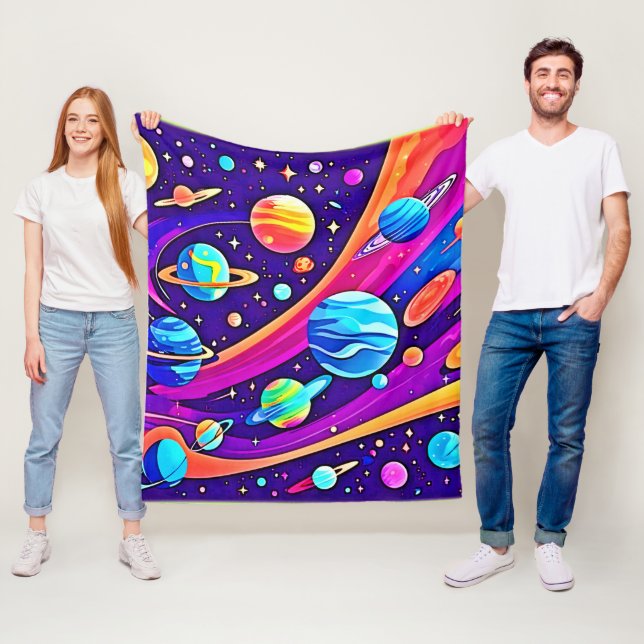 Kosmische Harmonie Kunst Fleecedecke (Beispiel)