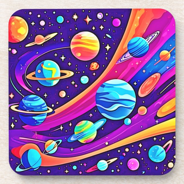 Kosmische Harmonie Kunst Getränkeuntersetzer (Vorderseite)