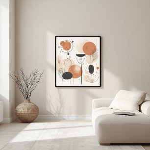 Kosmische Harmonie Moderne abstrakte geometrisch Poster