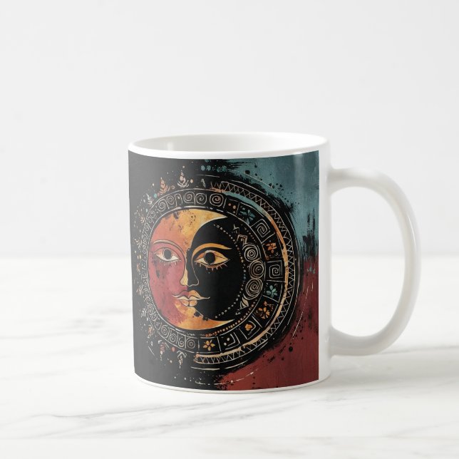 Kosmische Harmonie von Sonne und Mond Kaffeetasse (Rechts)