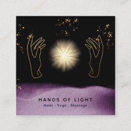 *~* Kosmische HeilHände Universe Energiestars Quadratische Visitenkarte