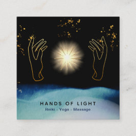 *~* Kosmische HeilHände Universe Sterne Energie Quadratische Visitenkarte