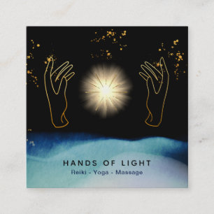 *~* Kosmische HeilHände Universe Sterne Energie Quadratische Visitenkarte