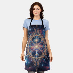 Kosmische Heilige Geometrie Galaxie Mandala Kunst Schürze