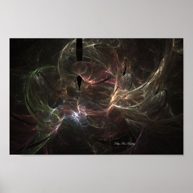 Kosmische Herzen von Kitty Ann Poster (Vorne)