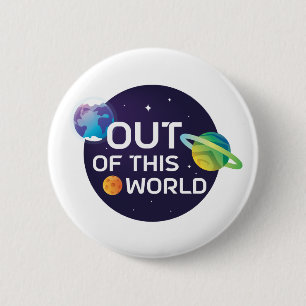 Kosmische Illustration aus diesem Weltraum Button