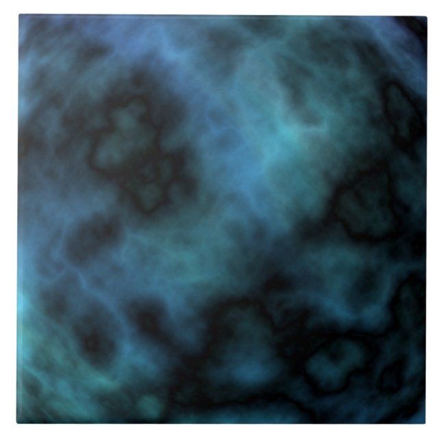 Kosmische Imitate Blauer Marmor Fliese (Vorderseite)