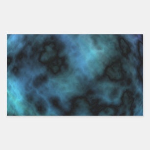 Kosmische Imitate Blauer Marmor Rechteckiger Aufkleber