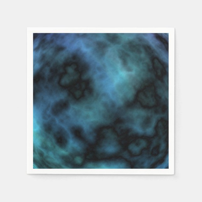 Kosmische Imitate Blauer Marmor Serviette (Vorderseite)