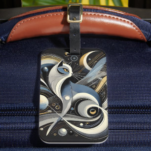 Kosmische Katze Abstrakte Himmelsbindertasche Gepäckanhänger