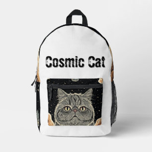 Kosmische Katze Bedruckter Rucksack