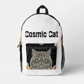 Kosmische Katze Bedruckter Rucksack