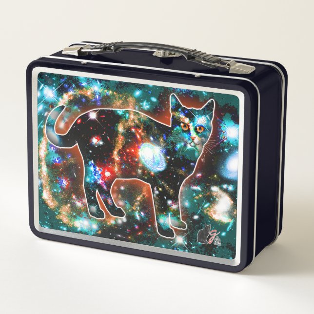 Kosmische Katze Gamma Metal Lunchbox (Rückseite)