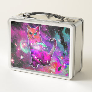 Kosmische Katze Iota Metall Lunchbox