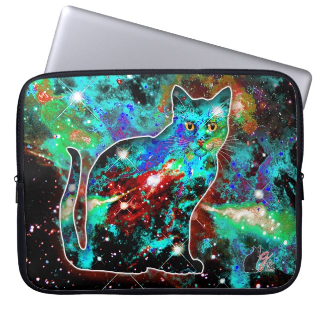 Kosmische Katze Lambda Elektronik-Bag Laptopschutzhülle (Vorderseite)