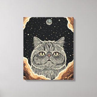 Kosmische Katze Leinwanddruck