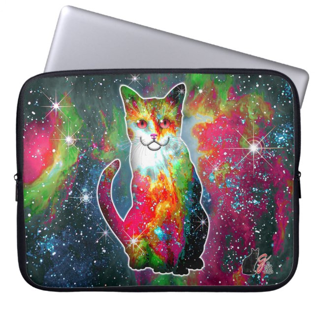 Kosmische Katze Omega Electronics Bag Laptopschutzhülle (Vorderseite)