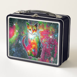 Kosmische Katze Omega Metal Lunchbox