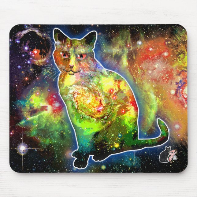 Kosmische Katze Omicron Mousepad (Vorne)