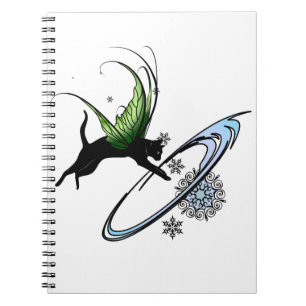 Kosmische Katze Snowflake Notizblock