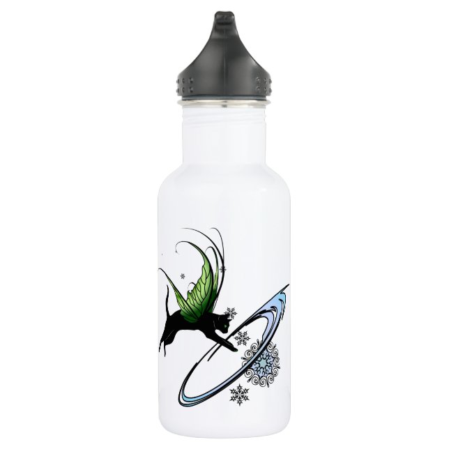 Kosmische Katze Snowflake Trinkflasche (Rechts)