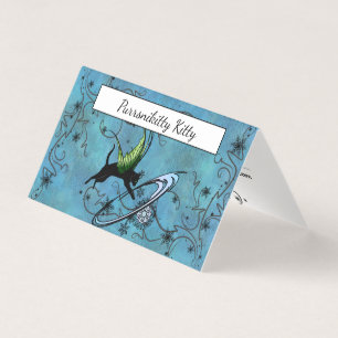 Kosmische Katze Snowflake Visitenkarten