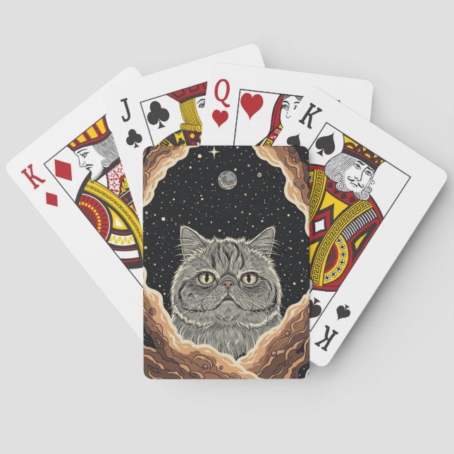 Kosmische Katze Spielkarten (Rückseite)