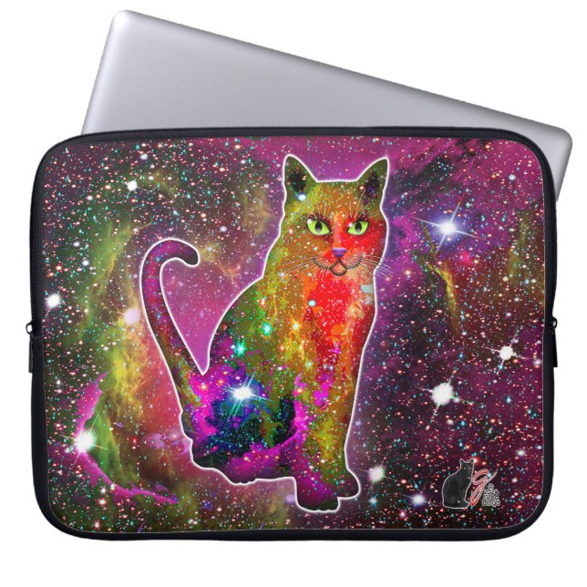 Kosmische Katze Zeta Electronics Bag Laptopschutzhülle (Vorderseite)
