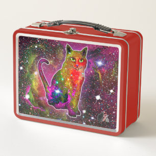 Kosmische Katze Zeta Metal Lunchbox