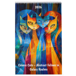 Kosmische Katzen – Abstrakte Feliden in galaktisch Kalender