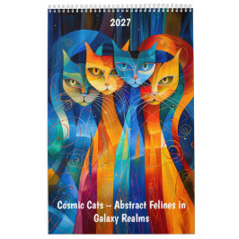 Kosmische Katzen – Abstrakte Feliden in galaktisch Kalender