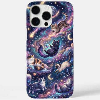 Kosmische Katzen unter den Sternen iPhone 16 Pro Max Hülle