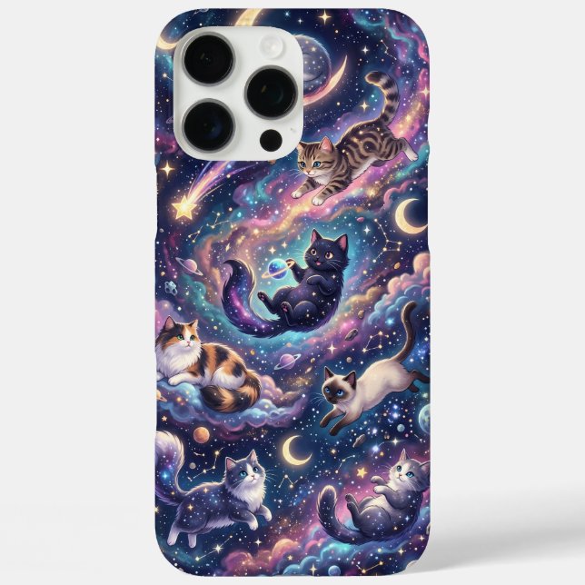Kosmische Katzen unter den Sternen Case-Mate iPhone Hülle (Rückseite)
