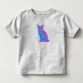 Kosmische Katzenpatchworkdecke – Trippy geometrisc Kleinkind T-shirt